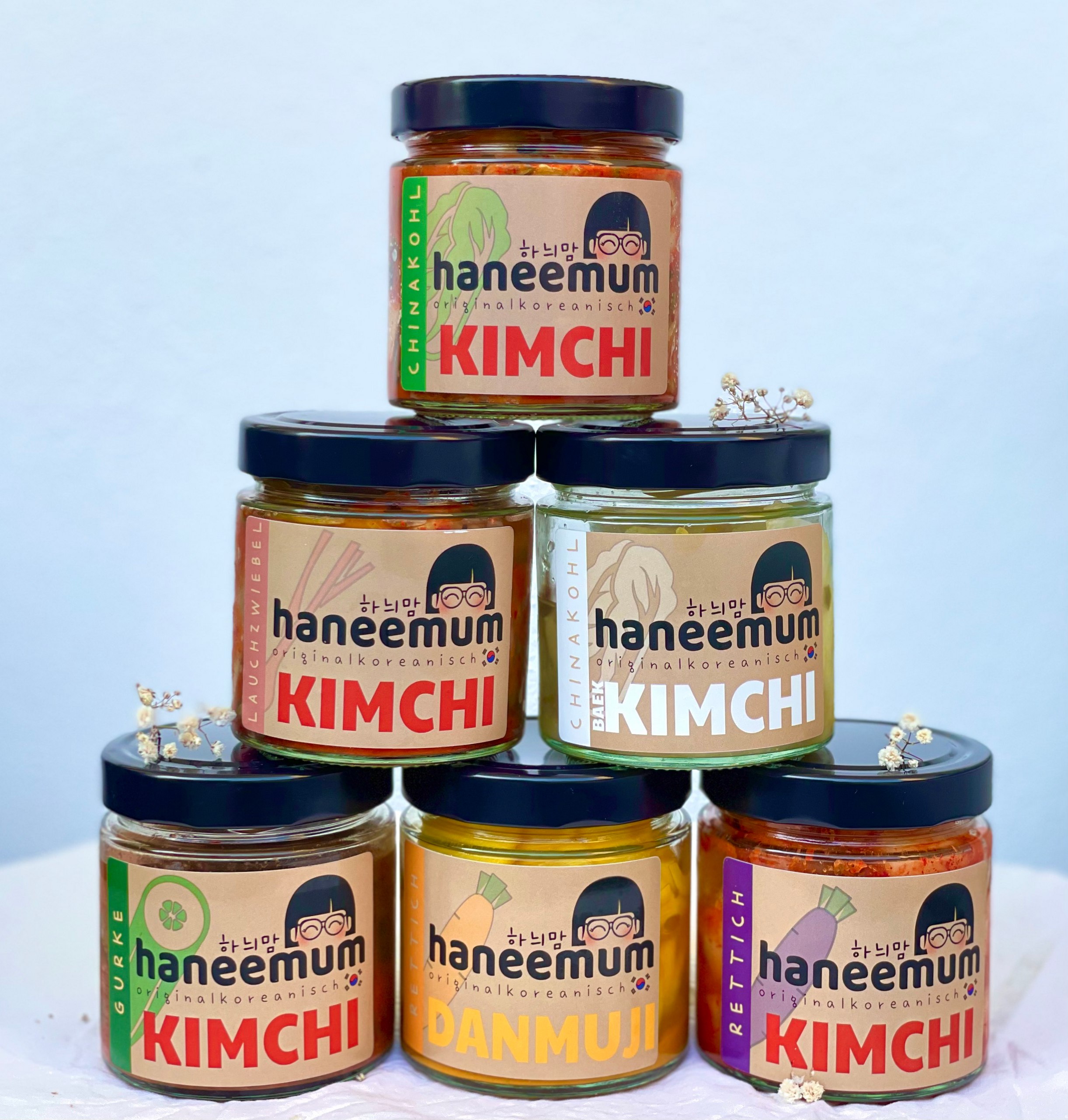 6er Set Kimchi vegan im Glas