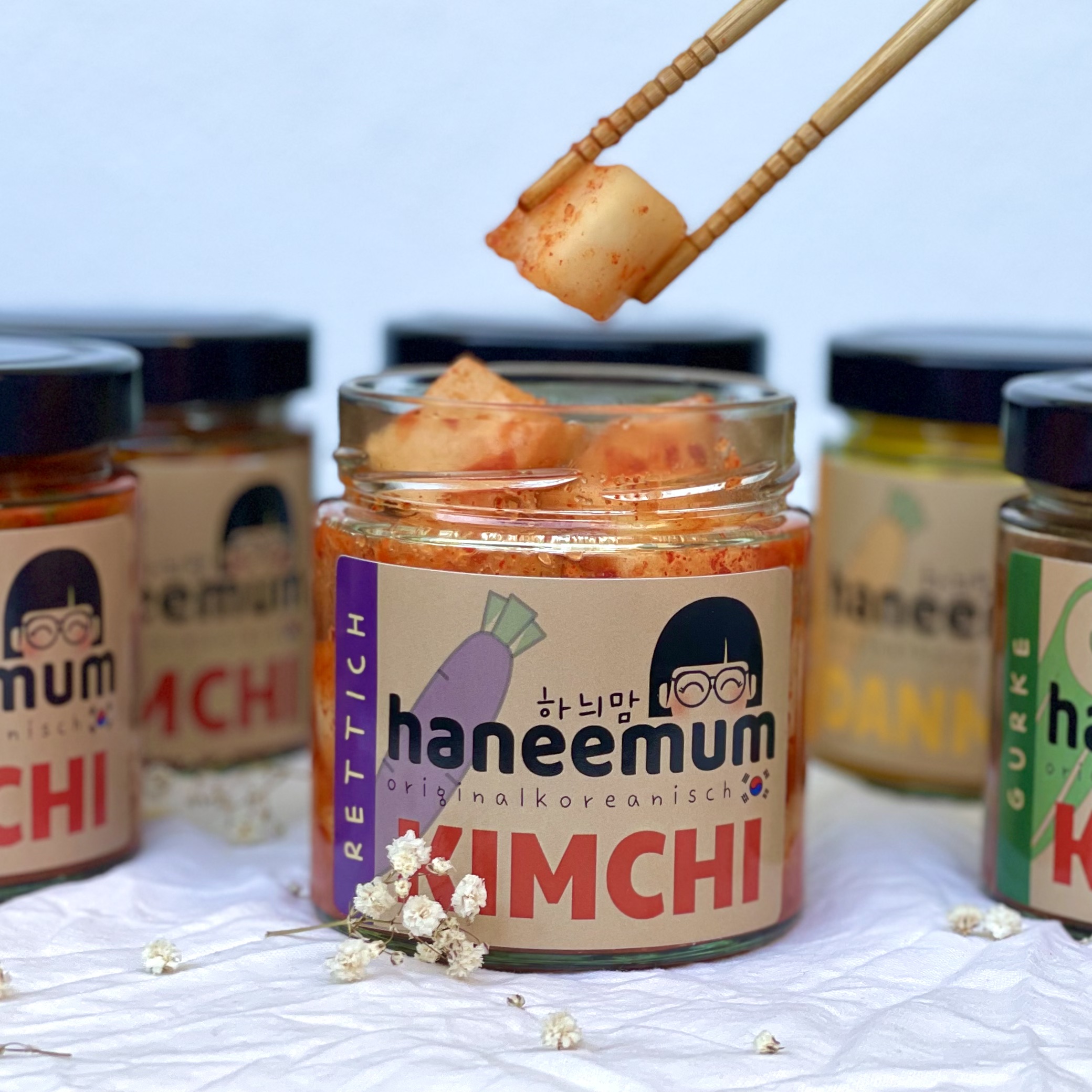 6er Set Kimchi vegan im Glas